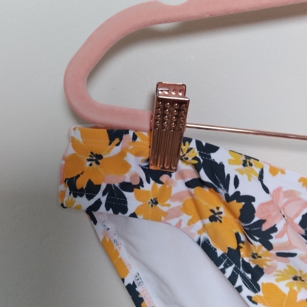 Kona Sol Pink and Orange Floral Print Bikini Bottoms Size Large - Picture 2 of 7